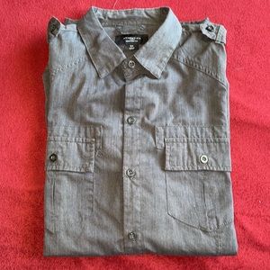 Attention button up shirt